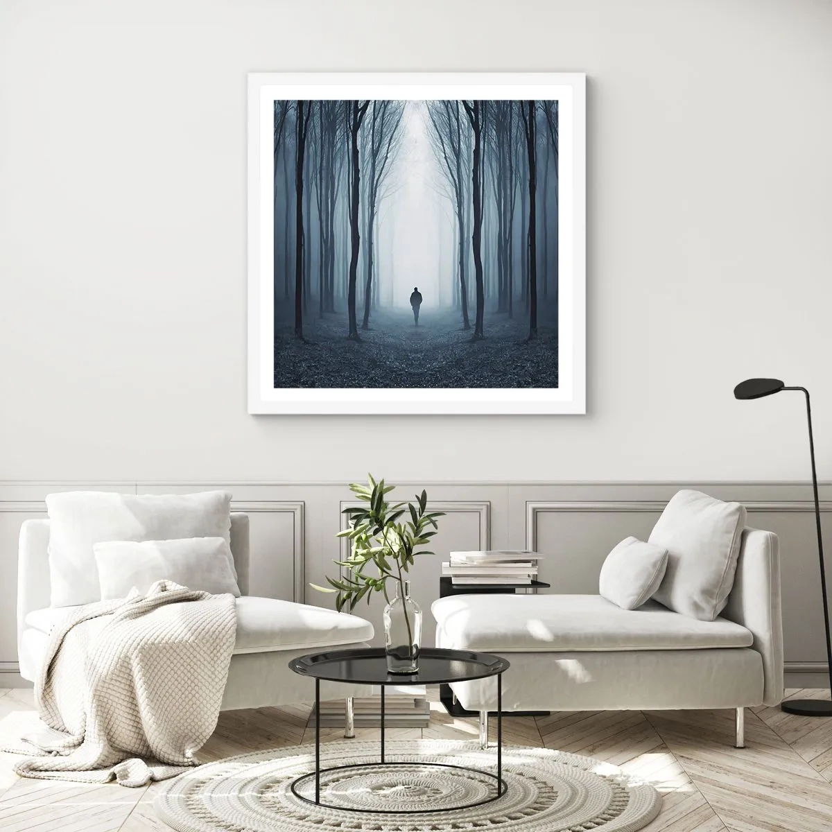 Poster în ramă albă - Și totul este simplu și clar - 50x50 cm