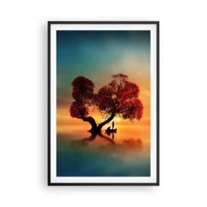 Poster în ramă neagră - Lume îndepărtată și tăcută - 61x91 cm