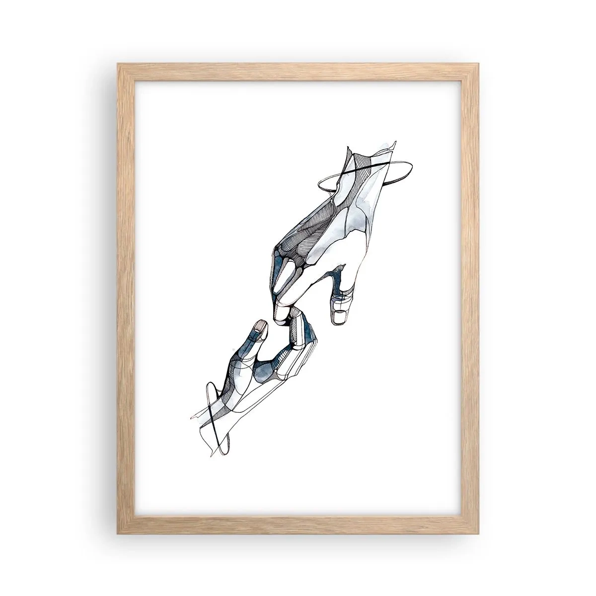 Poster în ramă de stejar deschis - Gest frumos - 30x40 cm