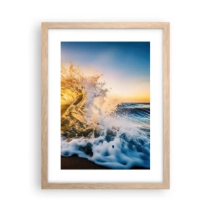 Poster în ramă de stejar deschis - Joc în nisip - 30x40 cm