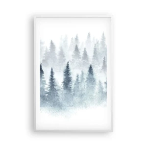 Poster în ramă albă - Înfășurate în ceață - 61x91 cm