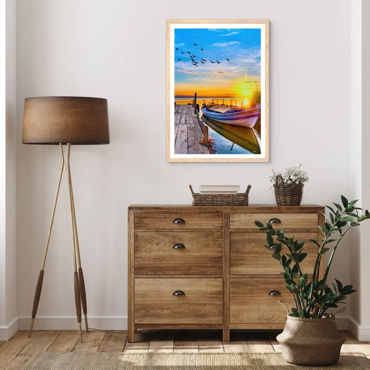 Poster în ramă de stejar deschis - La revedere, până mâine - 30x40 cm