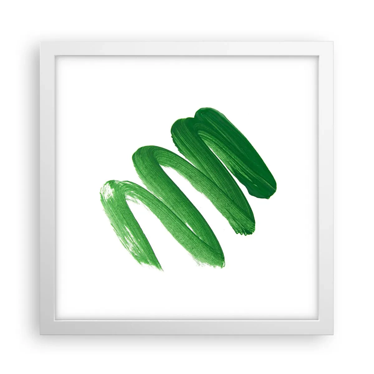 Poster în ramă albă - Glumă verde - 30x30 cm