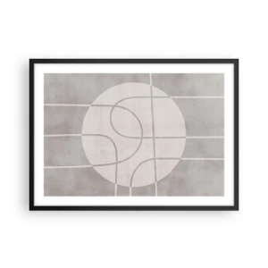 Poster în ramă neagră - Circular și drept înainte - 70x50 cm