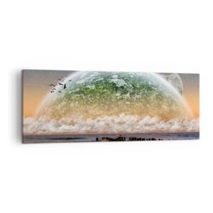 Tablou pe pânză - Și lumea a ieșit din apă - 140x50 cm
