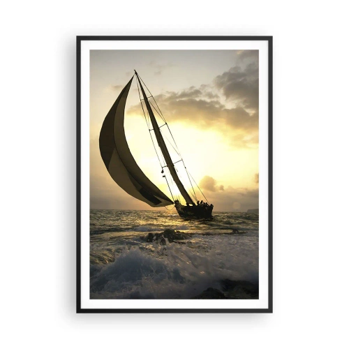 Poster în ramă neagră - Vânt în jos și în sus - 70x100 cm