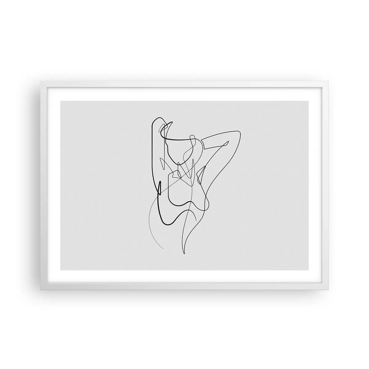 Poster în ramă albă - Cine ești tu? - 70x50 cm