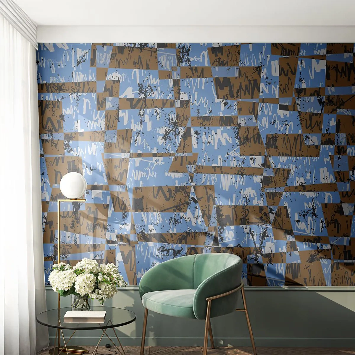 Tapet Premium Canvas - Decupaj aparte - Abstracția, Bucată, Model modern - 350x256 cm