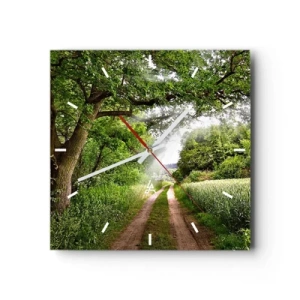 Ceas de perete - Ceas pe sticlă - Et in Arcadia ego - 30x30 cm