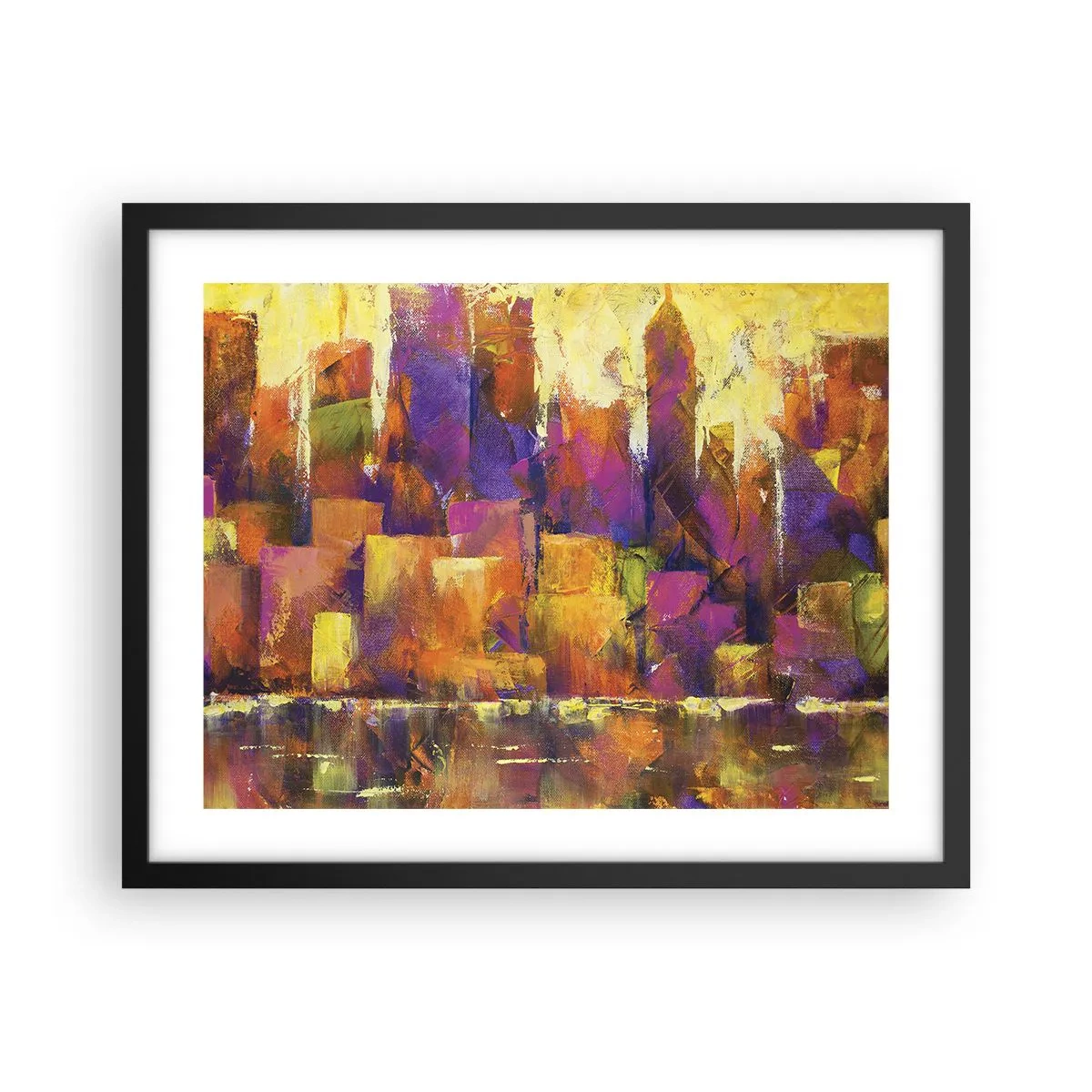 Poster în ramă neagră - Compoziția metropolitană - 50x40 cm