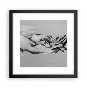 Poster în ramă neagră - Începutul... - 30x30 cm