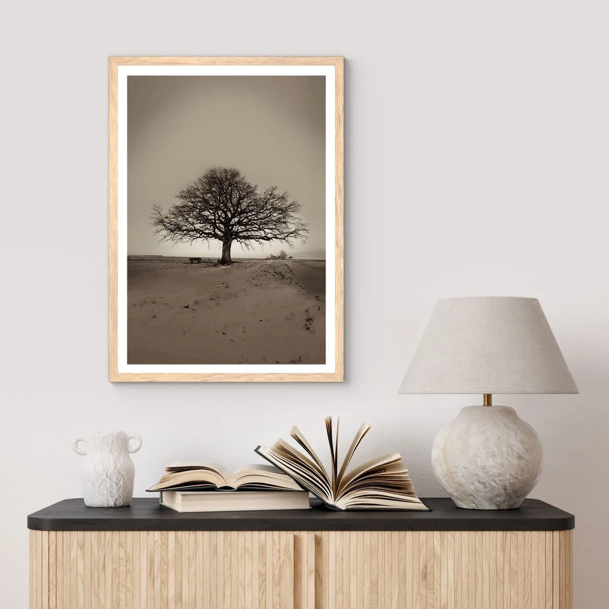 Poster în ramă de stejar deschis - De aici până în veșnicie - 50x70 cm