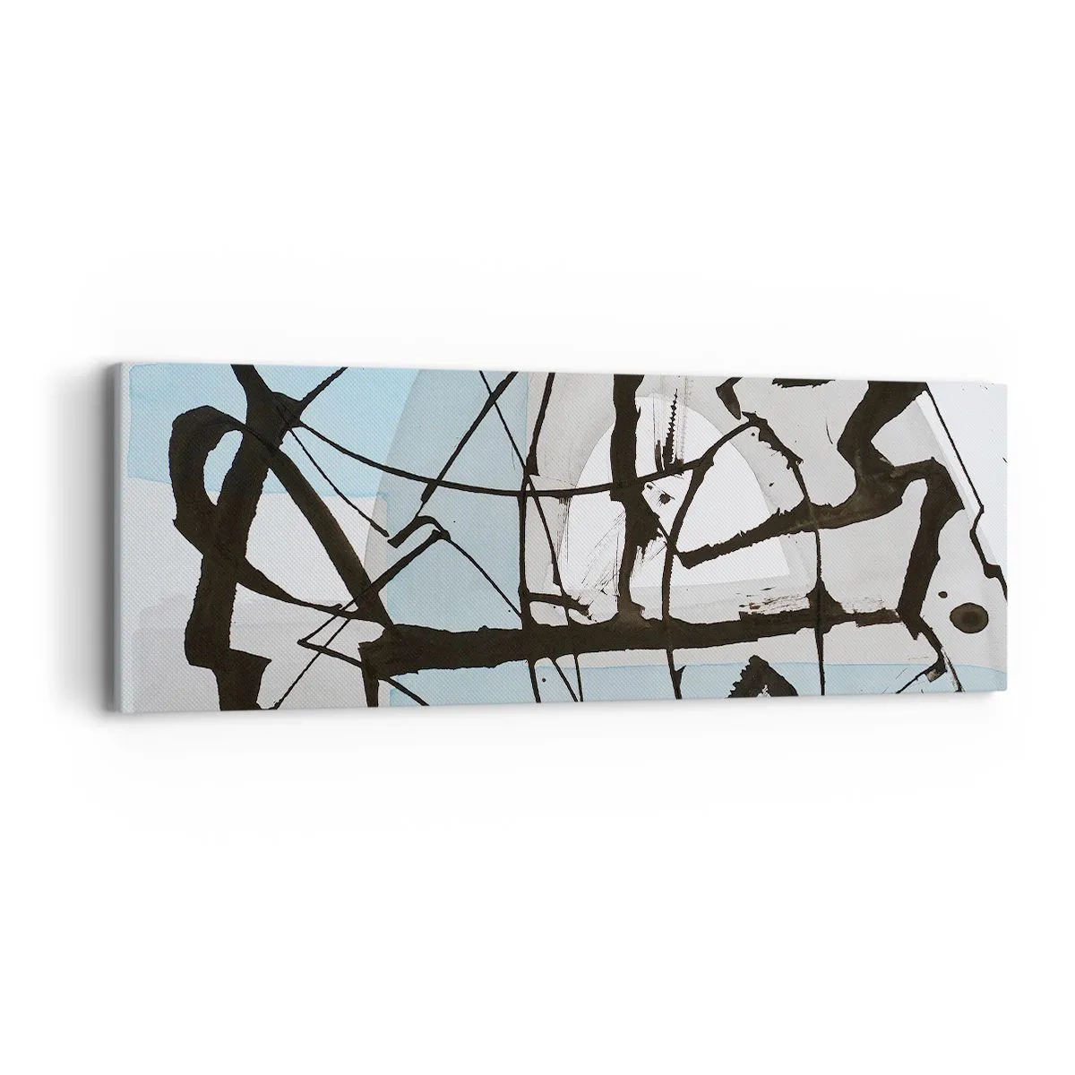 Tablou pe pânză - Cu toate acestea, albastru - 90x30 cm