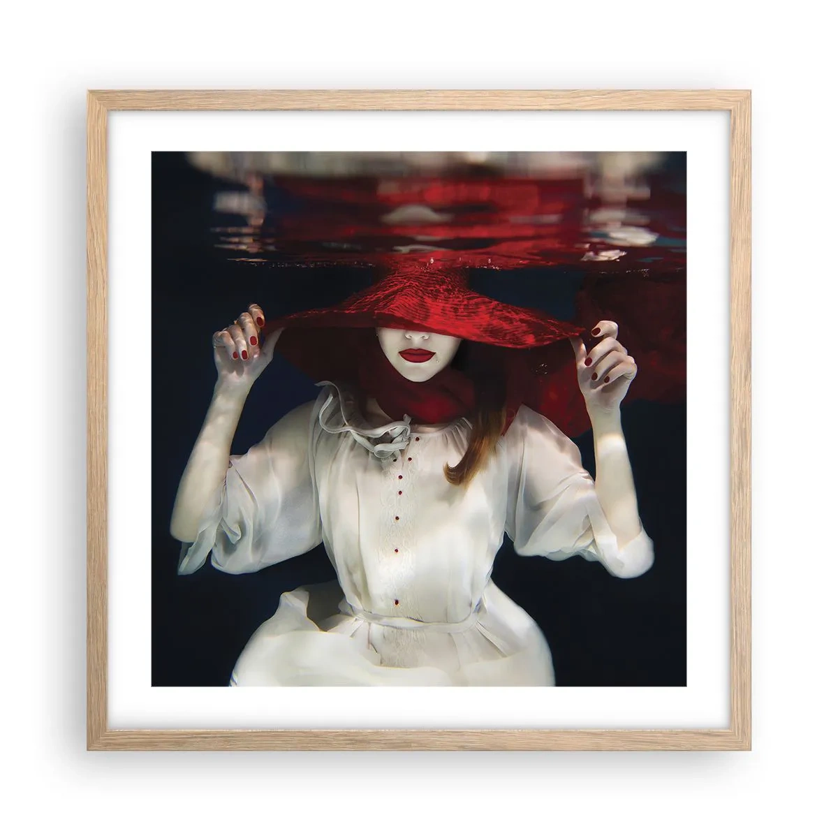 Poster în ramă de stejar deschis - Frumoasa fantomă - 50x50 cm