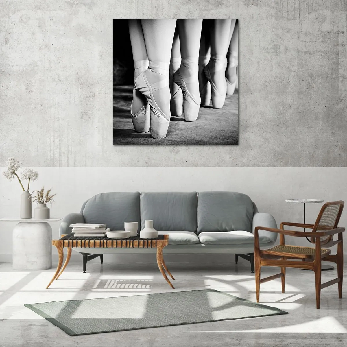 Tablou pe sticlă - Împreună, elegant - 70x70 cm