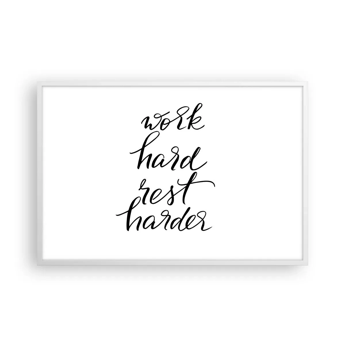 Poster în ramă albă - Echilibrul vieții - 91x61 cm