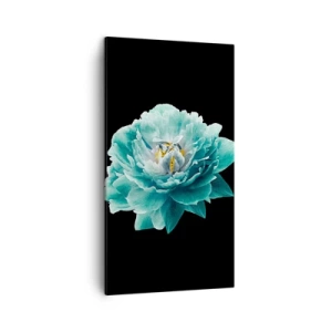 Tablou pe pânză - Petale albastre și aurii - 45x80 cm