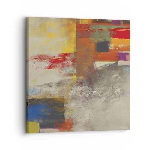 Tablou pe pânză - Geometria culorilor - 30x30 cm