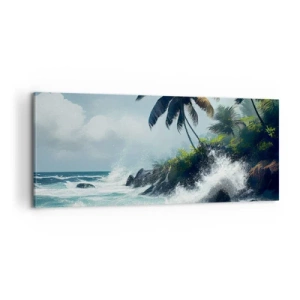 Tablou pe pânză - Pe un țărm tropical - 100x40 cm