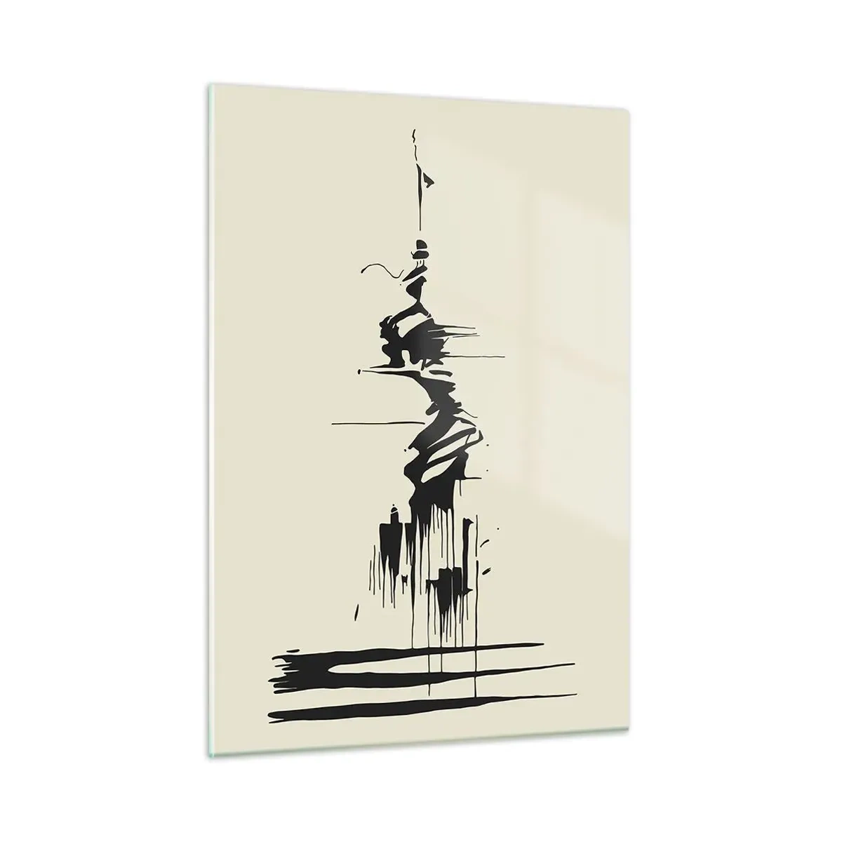 Tablou pe sticlă - Abstracție pripită - 50x70 cm