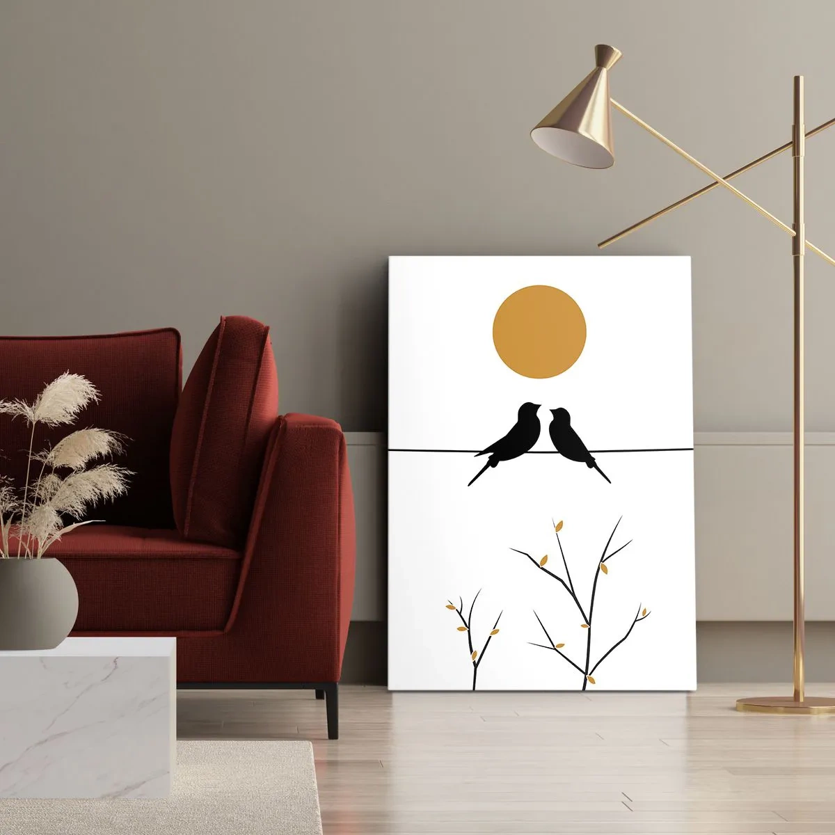 Tablou pe pânză - Seară cu privighetori - 50x70 cm
