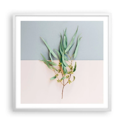 Poster în ramă albă - Subtilitate pastelată - 60x60 cm