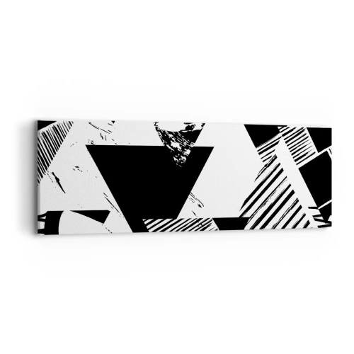Tablou pe pânză - Ploaie de triunghiuri - 90x30 cm
