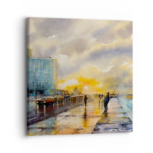 Tablou pe pânză - Viața pe țărm - 30x30 cm