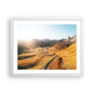 Poster în ramă albă - Într-o vale de aur - 50x40 cm