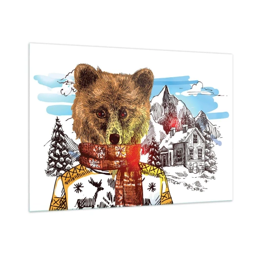 Tablou pe sticlă - Coliba ursului - 100x70 cm