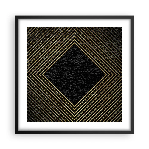 Poster în ramă neagră - Geometrie în stil glamour - 50x50 cm