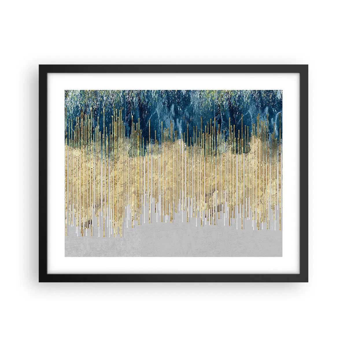 Poster în ramă neagră - Granița aurită - 50x40 cm