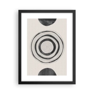 Poster în ramă neagră - Centrul cel mai important - 30x40 cm