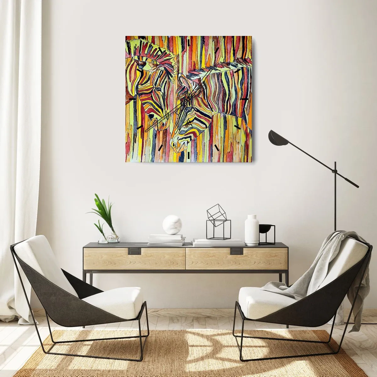 Ceas de perete - Ceas pe sticlă - Deci și tu.. - 40x40 cm