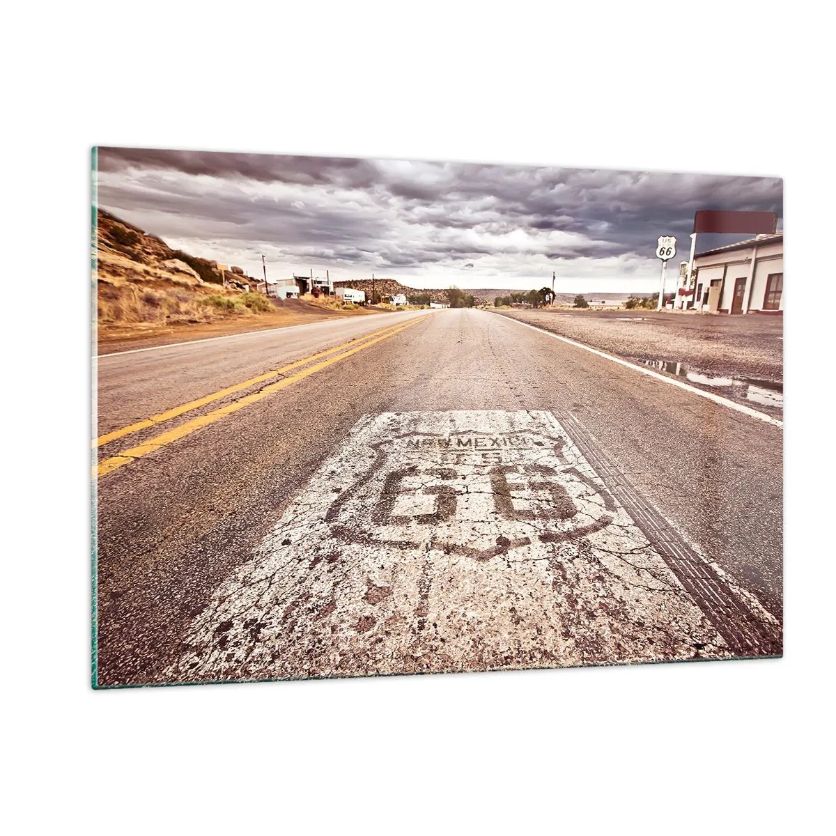 Tablou pe sticlă - Mother Road - o legendă americană - 120x80 cm
