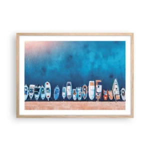Poster în ramă de stejar deschis - Aliniere - 70x50 cm