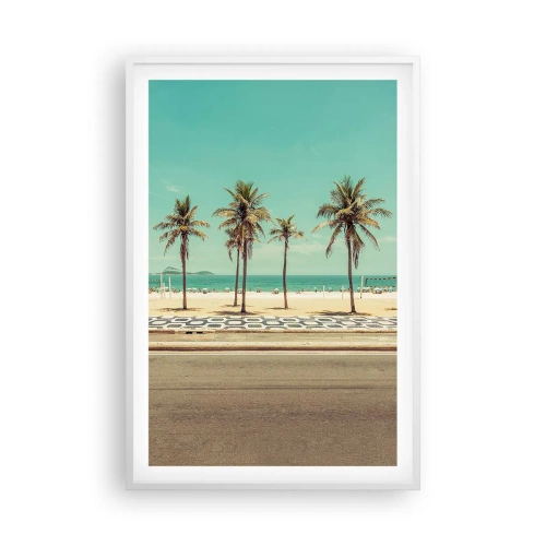 Poster în ramă albă - La paza plajei - 61x91 cm