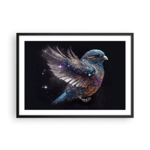 Poster în ramă neagră - Vrăbiuța de diamant - 70x50 cm