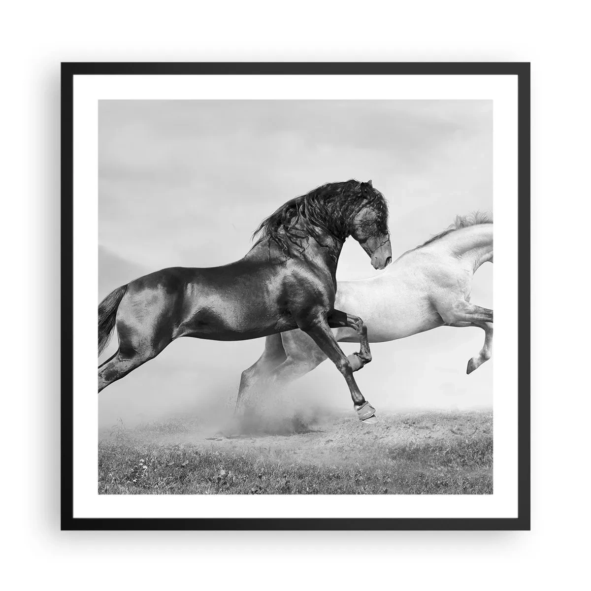 Poster în ramă neagră - Îngeri și demoni - 60x60 cm