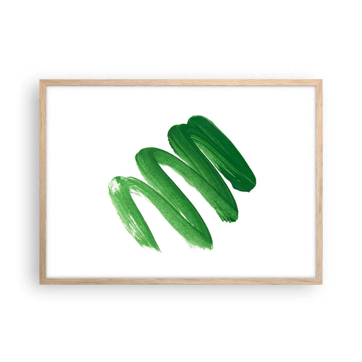 Poster în ramă de stejar deschis - Glumă verde - 70x50 cm