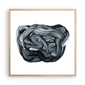 Poster în ramă de stejar deschis - Nu este atât de simplu - 60x60 cm