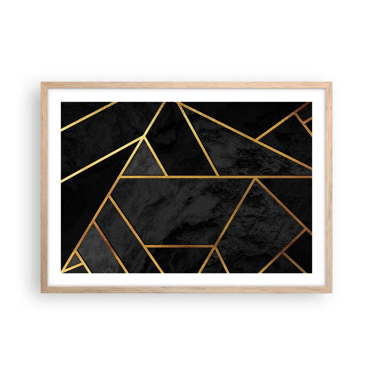 Poster în ramă de stejar deschis - Întuneric și lumină - 70x50 cm