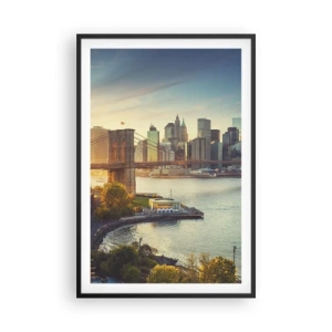 Poster în ramă neagră - Zorii metropolitani - 61x91 cm