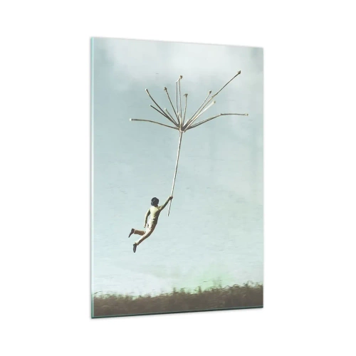 Tablou pe sticlă - Zmeuri, suflante, vânt - 80x120 cm