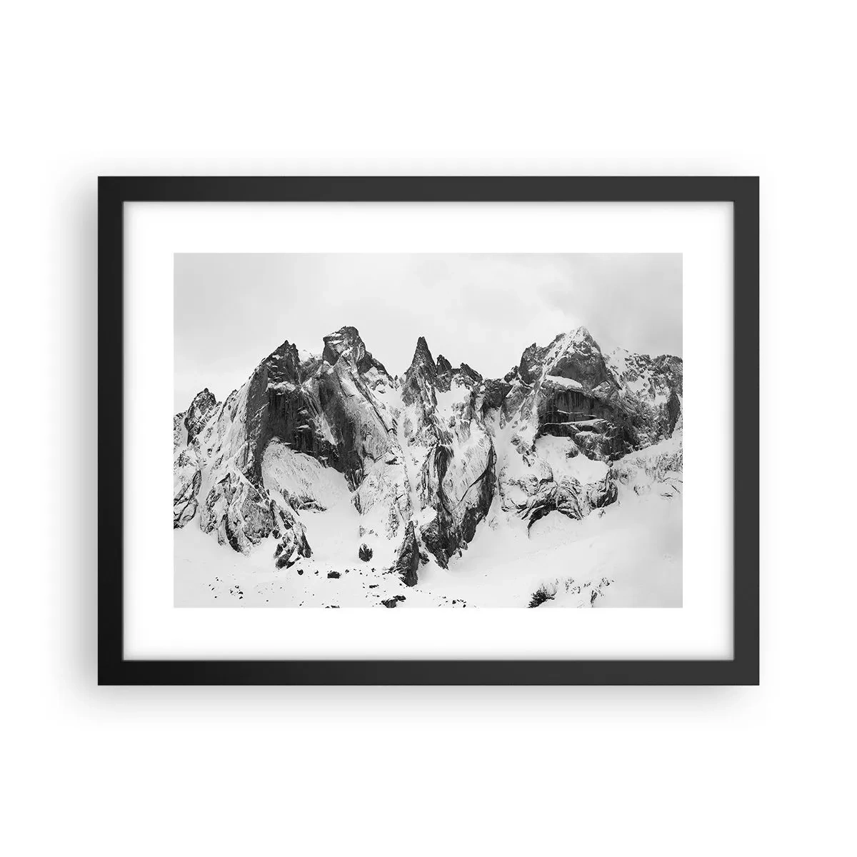 Poster în ramă neagră - Amenințarea crestei de granit - 40x30 cm