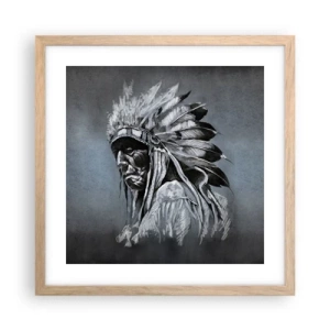 Poster în ramă de stejar deschis - Înapoi la rădăcini - 40x40 cm