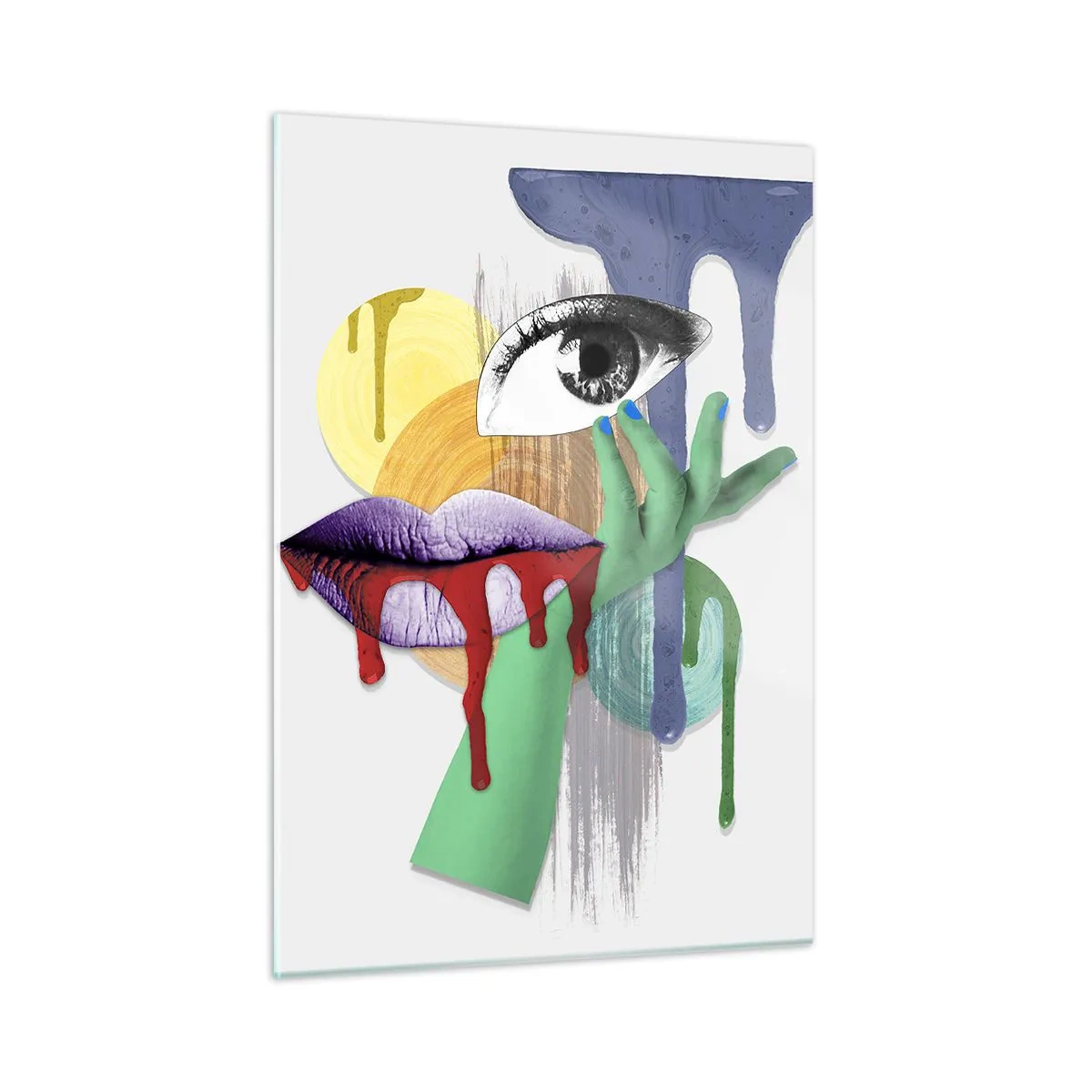 Tablou pe sticlă - Portret deconstruit - 50x70 cm