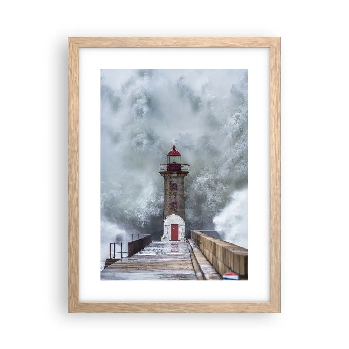 Poster în ramă de stejar deschis - Zgomotul apelor, sunetul vântului - 30x40 cm