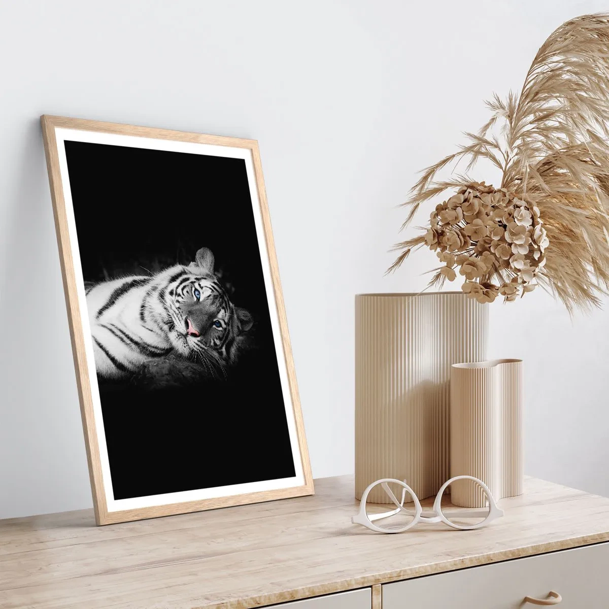 Poster în ramă de stejar deschis - Sălbăticie și pace - 70x100 cm