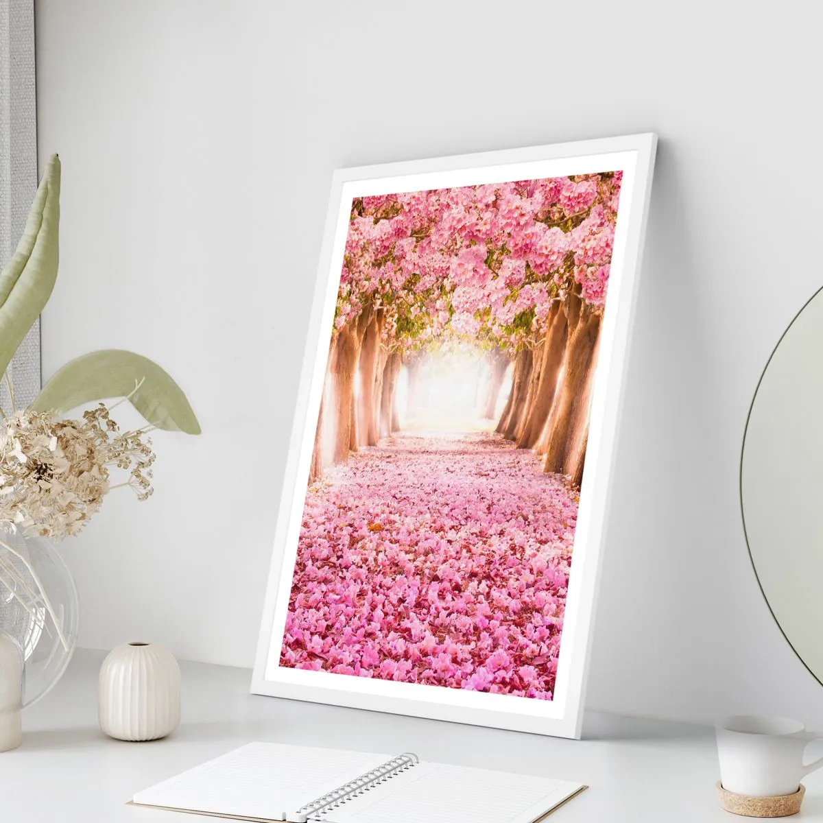 Poster în ramă albă - Drumul spre paradis - 70x100 cm